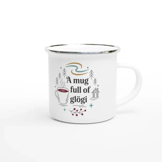 A Mug Full of Glögi - Enamel Mug - Rather Be In Finland