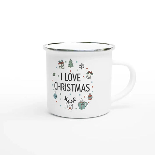 I Love Christmas - Enamel Mug - Rather Be In Finland