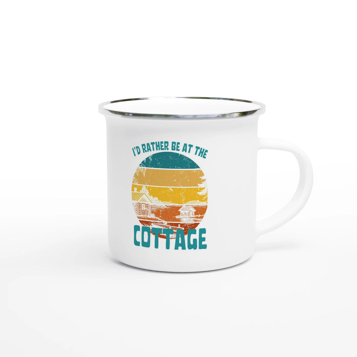 I'd Rather Be At The Cottage - Enamel Mug - Rather Be In Finland