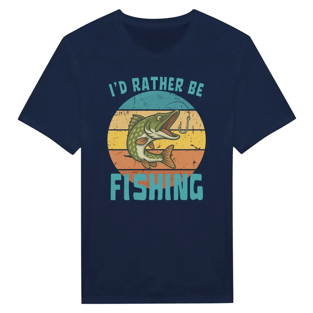I'd Rather Be Fishing Pike - T-shirt - Rather Be In Finland
