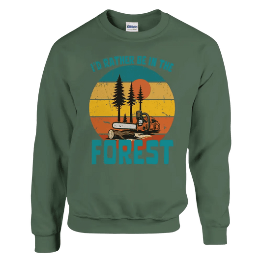 I'd Rather Be In The Forest, Chainsaw - Sweatshirt - Rather Be In Finland