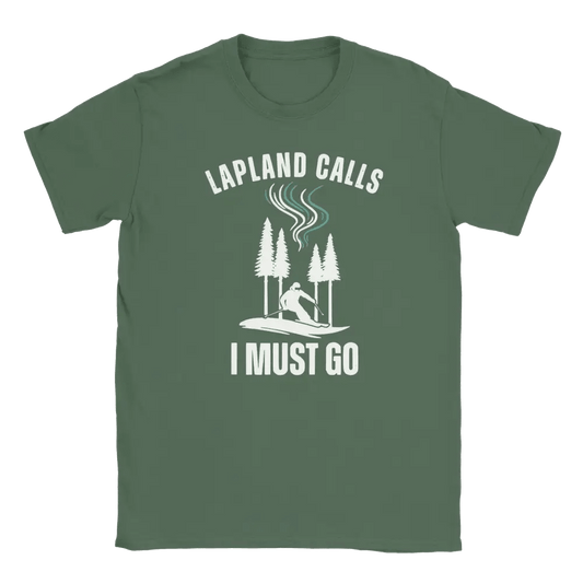 Lapland Calls I Must Go – Ski Edition Finland - T-shirt - Rather Be In Finland