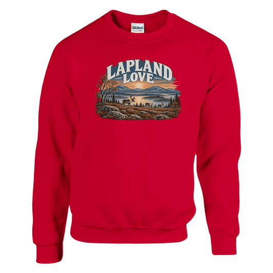 Produktbild: Sweatshirt mit dem Motiv „Lapland Love Finnish Reindeer“ von Rather Be in Finland