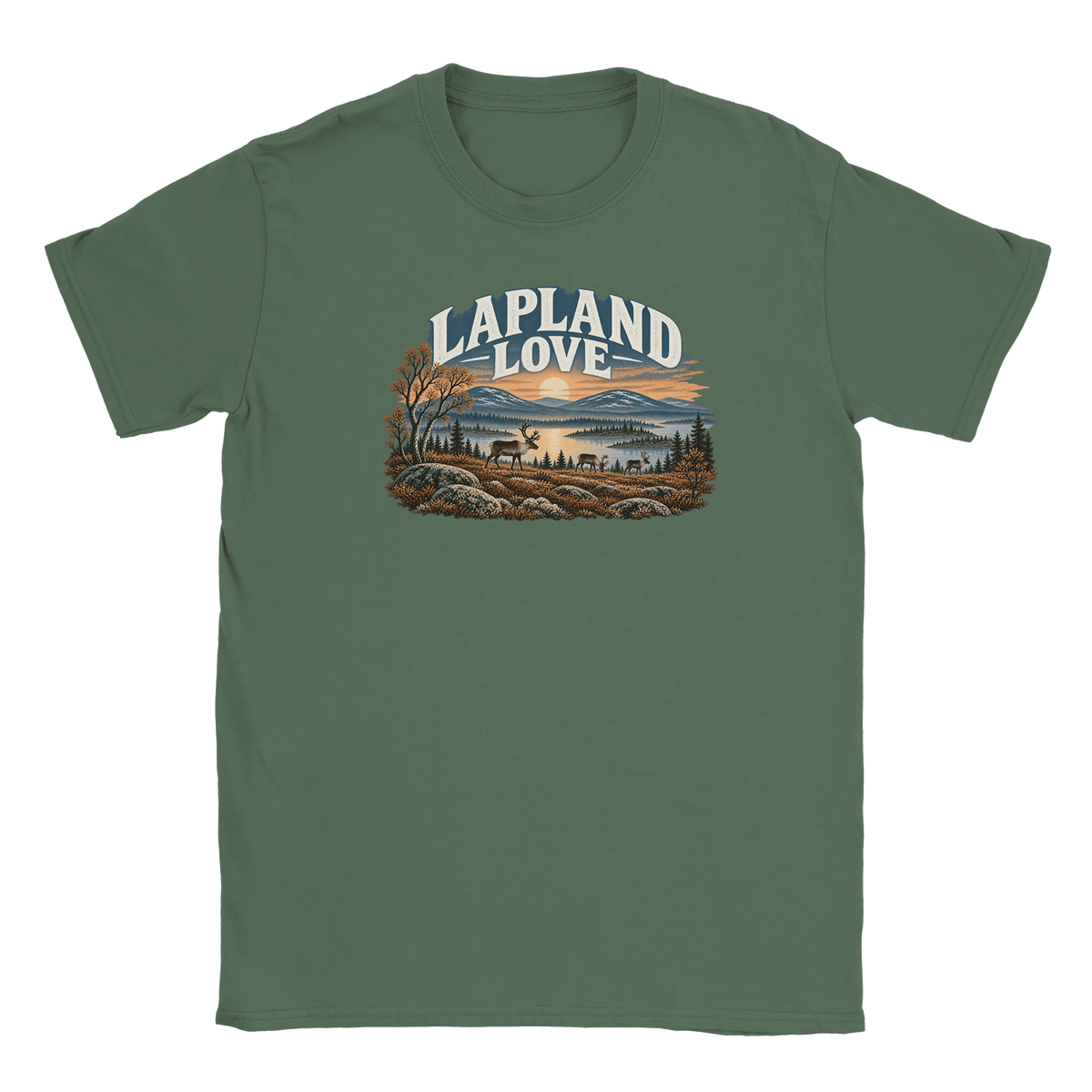 Lapland Love Finnish Reindeer - T-shirt - Rather Be In Finland