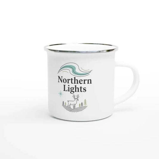 Northern Lights - Enamel Mug - Rather Be In Finland
