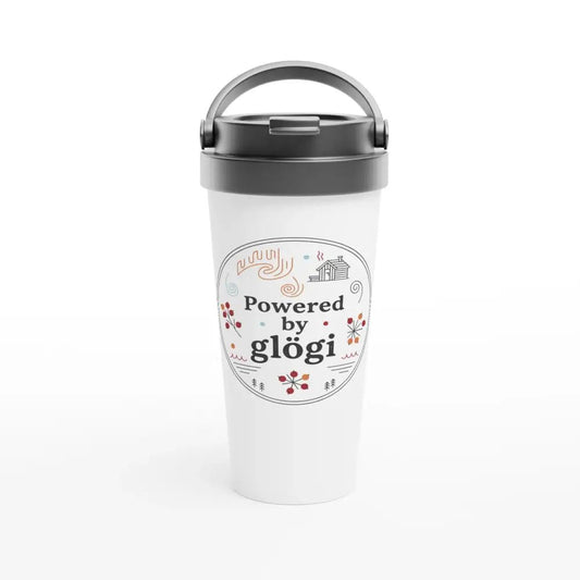 Powered By Glögi - Stainless Steel Travel Mug - Rather Be In Finland