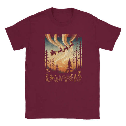 Santa & Northern Lights Finland - T-shirt - Rather Be In Finland
