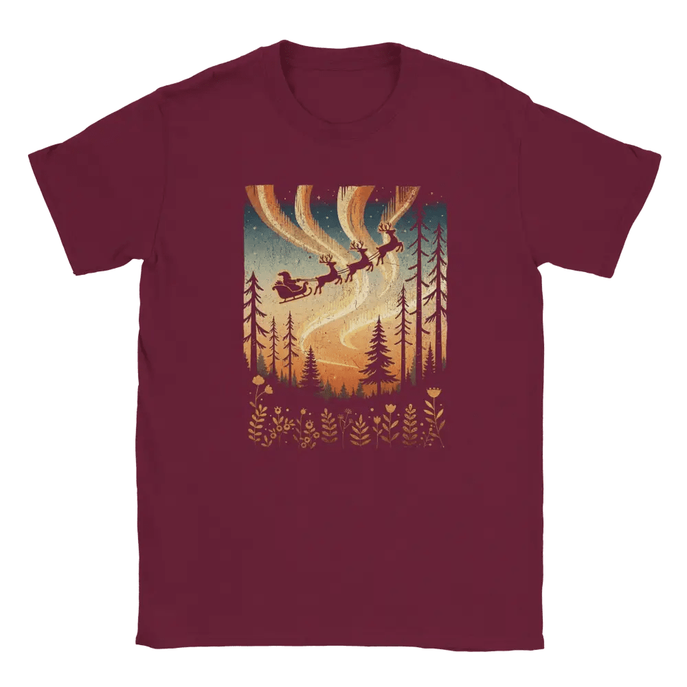 Santa & Northern Lights Finland - T-shirt - Rather Be In Finland