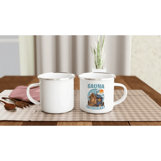 Sauna Enthusiast - Enamel Mug - Rather Be In Finland