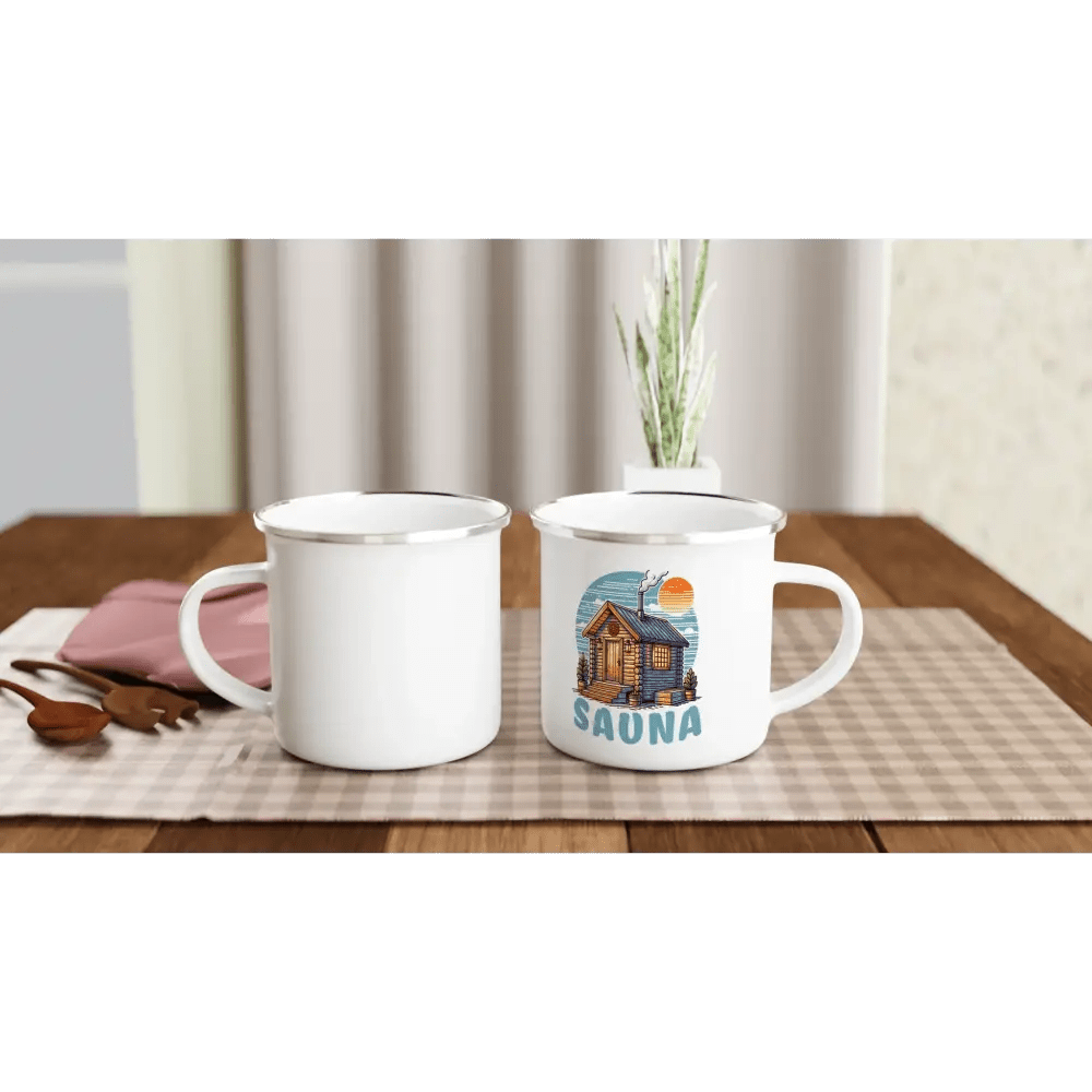 Sauna - Finnish Enamel Mug - Rather Be In Finland