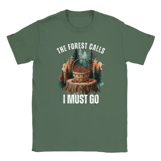 The Forest Calls, I Must Go - Berries - T-shirt - Rather Be In Finland