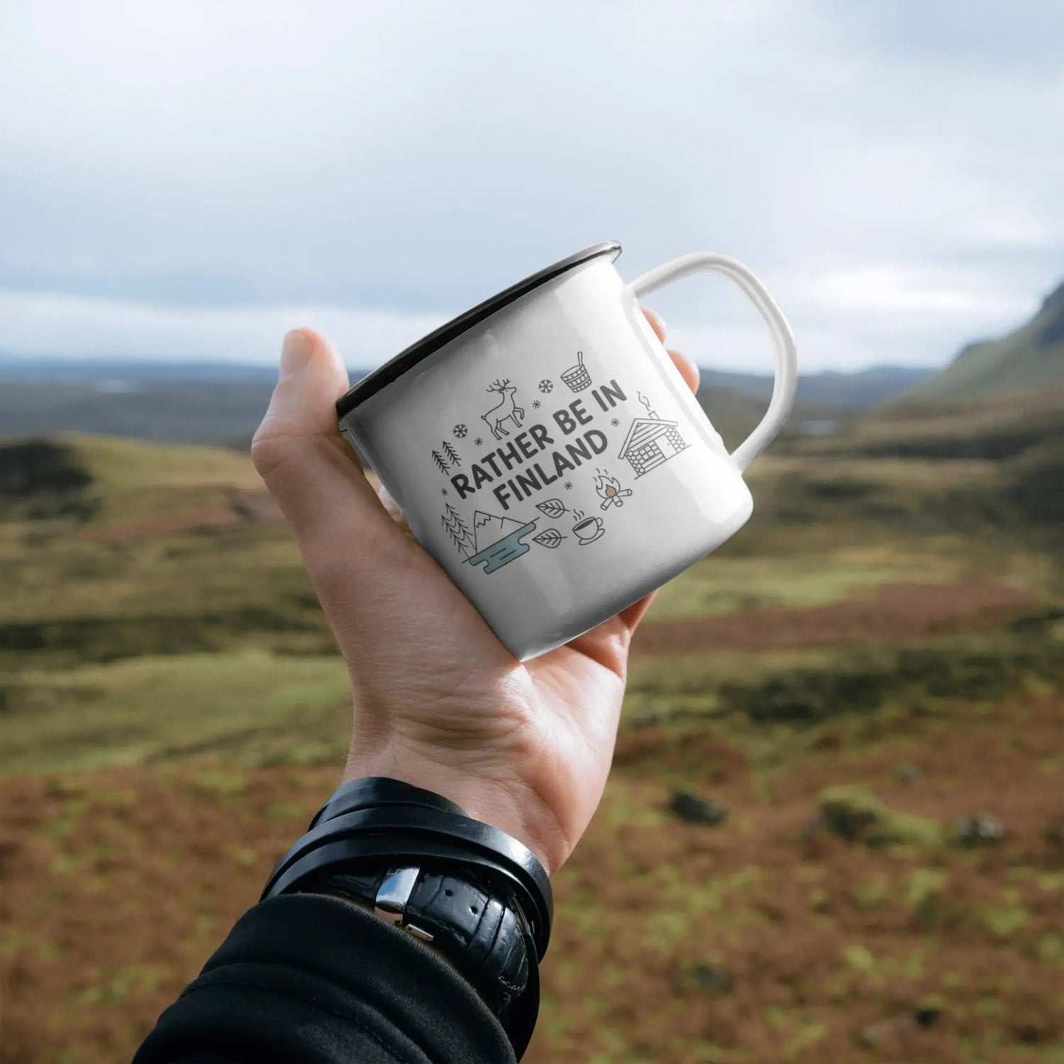 Finnish Enamel Mugs – Classic White Mugs Inspired by Finland - Rather Be In Finland