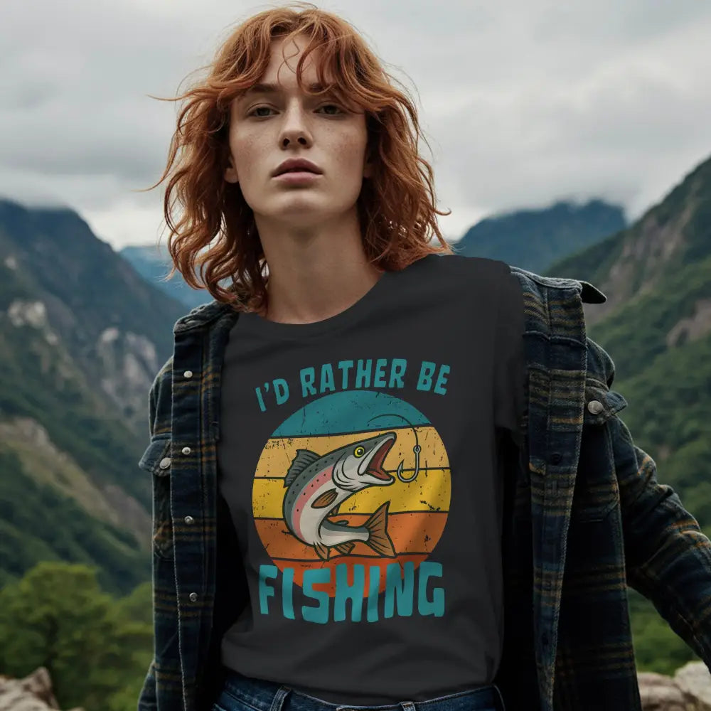 black fishing themed t-shirt form rahter be in Finland