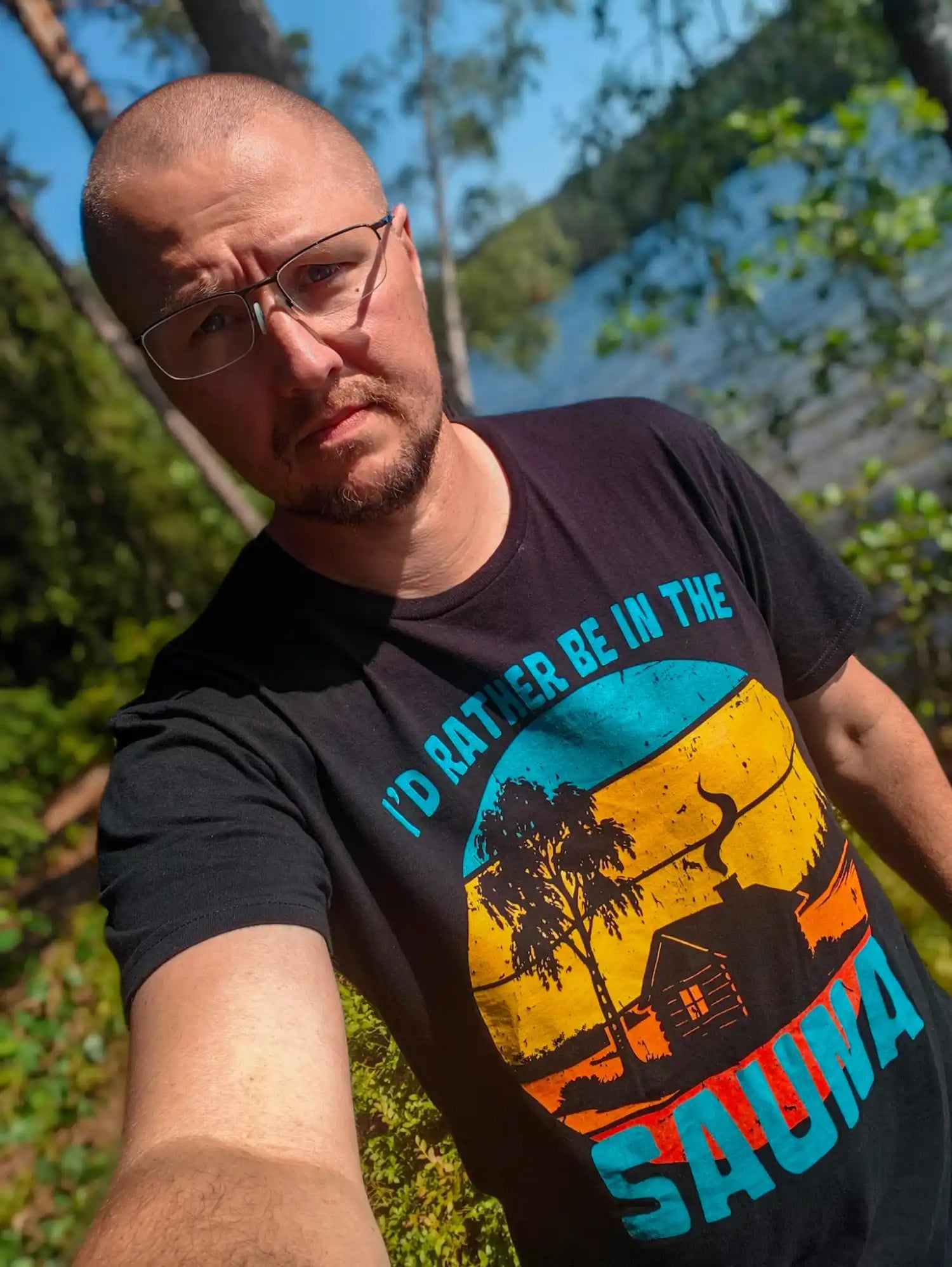 Sauna lovers – Finnish sauna T-shirt with humorous print | Rather Be in Finland