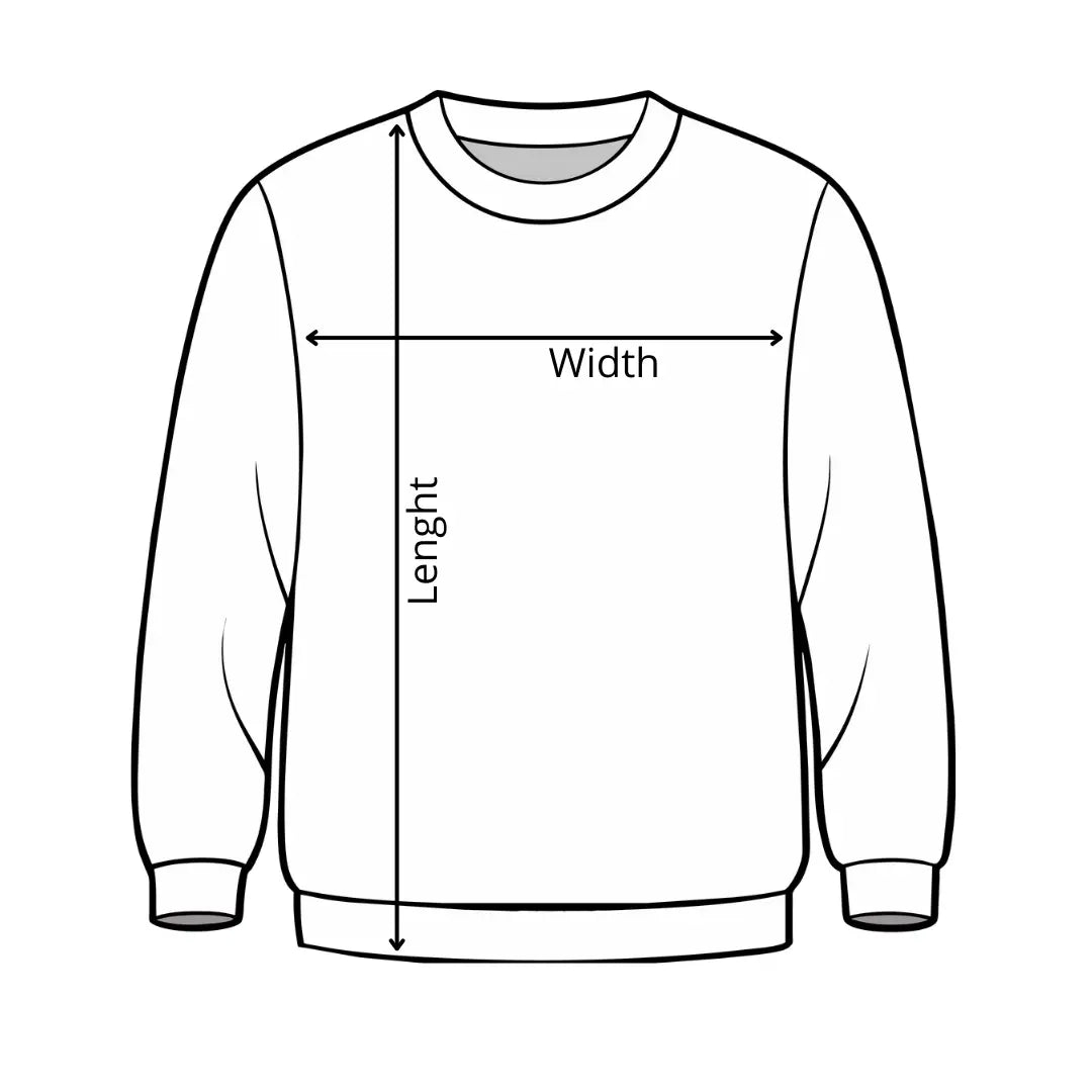 Sweatshirt Size Chart metric