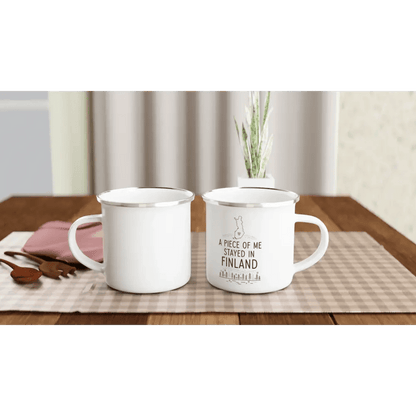 A Piece of Me Stayed in Finland Design - Enamel Mug - Rather Be In Finland