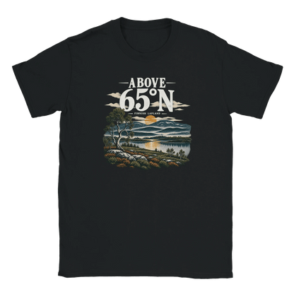 Photo du produit : t-shirt au motif « Above 65°N Finnish Lapland » de Rather Be in Finland