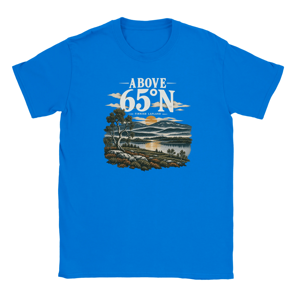 Photo du produit : t-shirt au motif « Above 65°N Finnish Lapland » de Rather Be in Finland