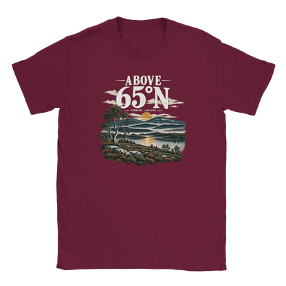 Photo du produit : t-shirt au motif « Above 65°N Finnish Lapland » de Rather Be in Finland