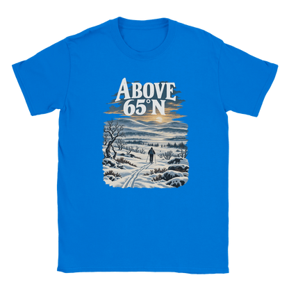 Photo du produit : t-shirt au motif « Above 65°N Finnish Skiing » de Rather Be in Finland
