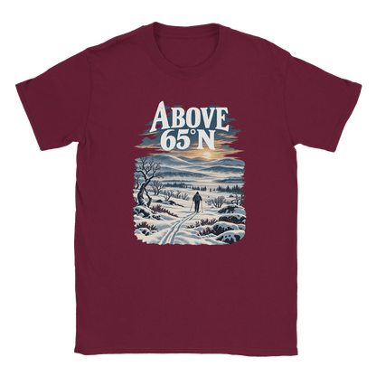 Photo du produit : t-shirt au motif « Above 65°N Finnish Skiing » de Rather Be in Finland