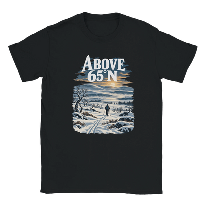 Photo du produit : t-shirt au motif « Above 65°N Finnish Skiing » de Rather Be in Finland
