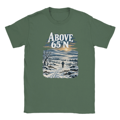 Photo du produit : t-shirt au motif « Above 65°N Finnish Skiing » de Rather Be in Finland