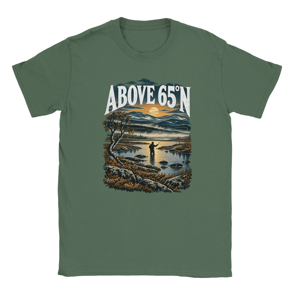Above 65°N FlyFishing - T-shirt - Rather Be In Finland