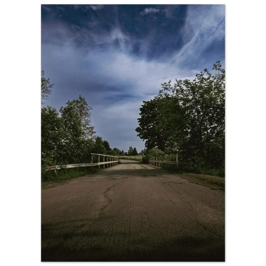Country Road and Bridge in Rural Finland - Poster - Rather Be In Finland