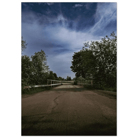 Country Road and Bridge in Rural Finland - Poster - Rather Be In Finland