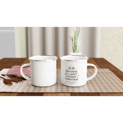 Dreaming of a Quiet Finnish Christmas - Enamel Mug - Rather Be In Finland
