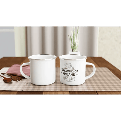 Dreaming Of Finland - Finnish Enamel Mug - Rather Be In Finland