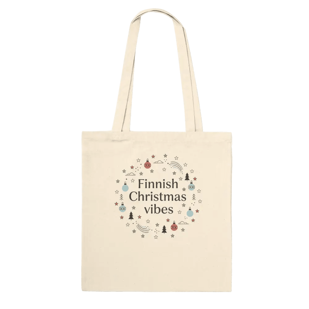 Finnish Christmas Vibes - Authentic Finnish Premium Tote Bag - Rather Be In Finland