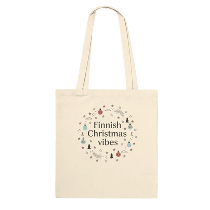 Finnish Christmas Vibes - Authentic Finnish Premium Tote Bag - Rather Be In Finland