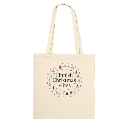 Finnish Christmas Vibes - Authentic Finnish Premium Tote Bag - Rather Be In Finland