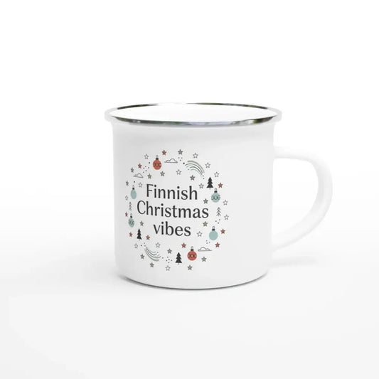 Finnish Christmas Vibes - Enamel Mug - Rather Be In Finland