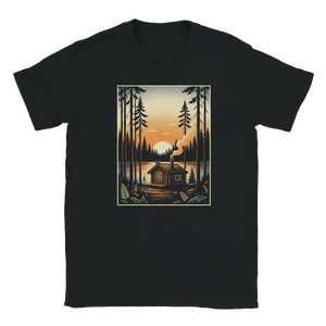 Photo du produit : t-shirt au motif « Finnish Lakeside Scenery » de Rather Be in Finland