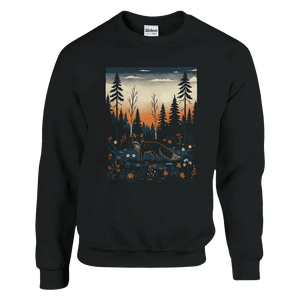 Produktbild: Sweatshirt mit dem Motiv „Finnish Midnight Fox“ von Rather Be in Finland