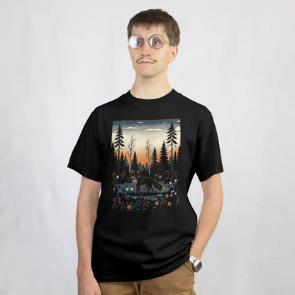 Finnish Midnight Fox - T-shirt - Rather Be In Finland
