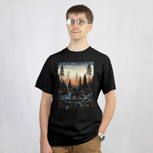 Finnish Midnight Fox - T-shirt - Rather Be In Finland