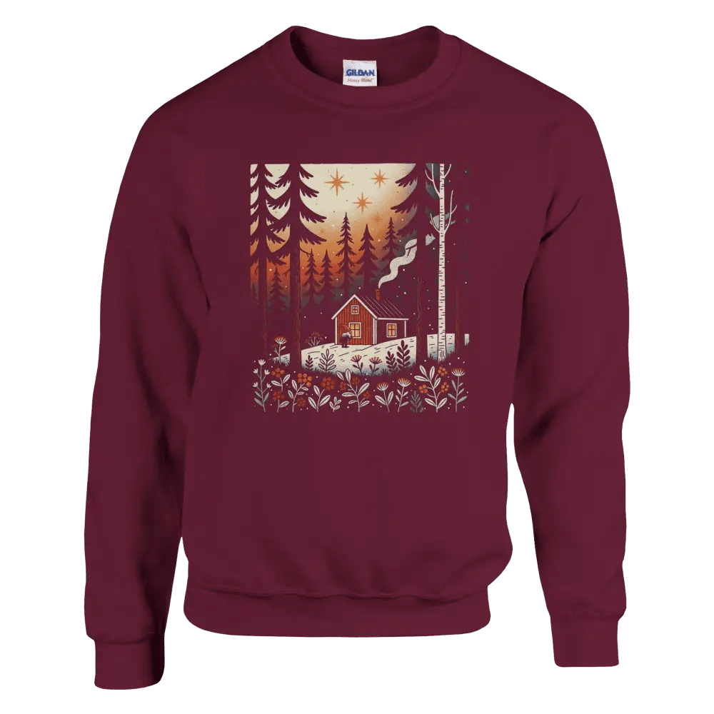 Finnish Tonttu By The Cabin - Sweatshirt - Rather Be In Finland