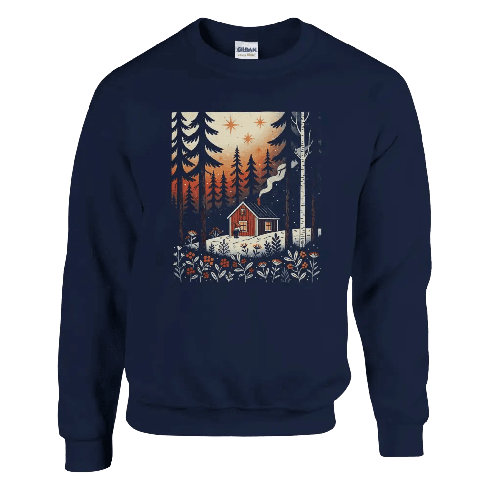 Finnish Tonttu By The Cabin - Sweatshirt - Rather Be In Finland