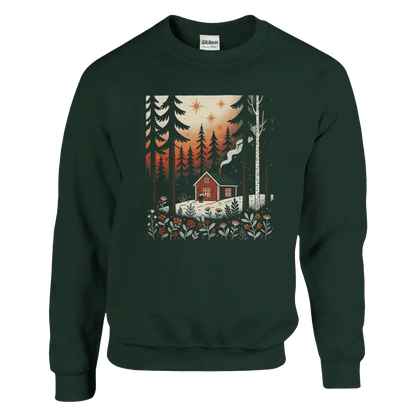 Finnish Tonttu By The Cabin - Sweatshirt - Rather Be In Finland
