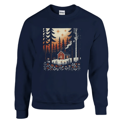 Finnish Tonttu By The Cabin - Sweatshirt - Rather Be In Finland