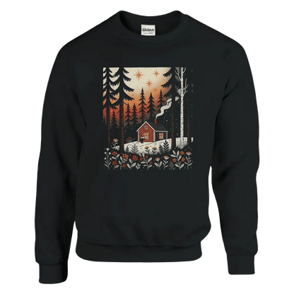 Finnish Tonttu By The Cabin - Sweatshirt - Rather Be In Finland