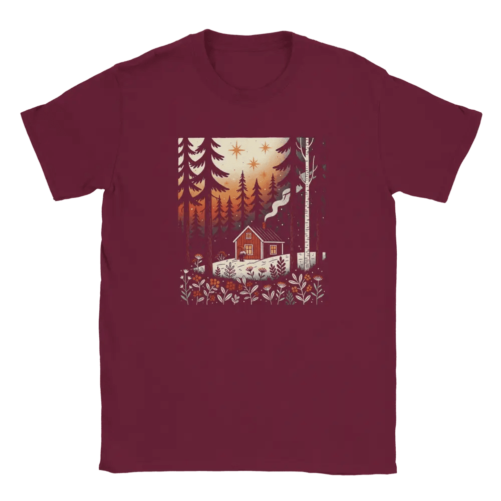 Finnish Tonttu By The Cabin - T-shirt - Rather Be In Finland
