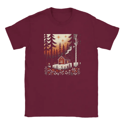 Finnish Tonttu By The Cabin - T-shirt - Rather Be In Finland