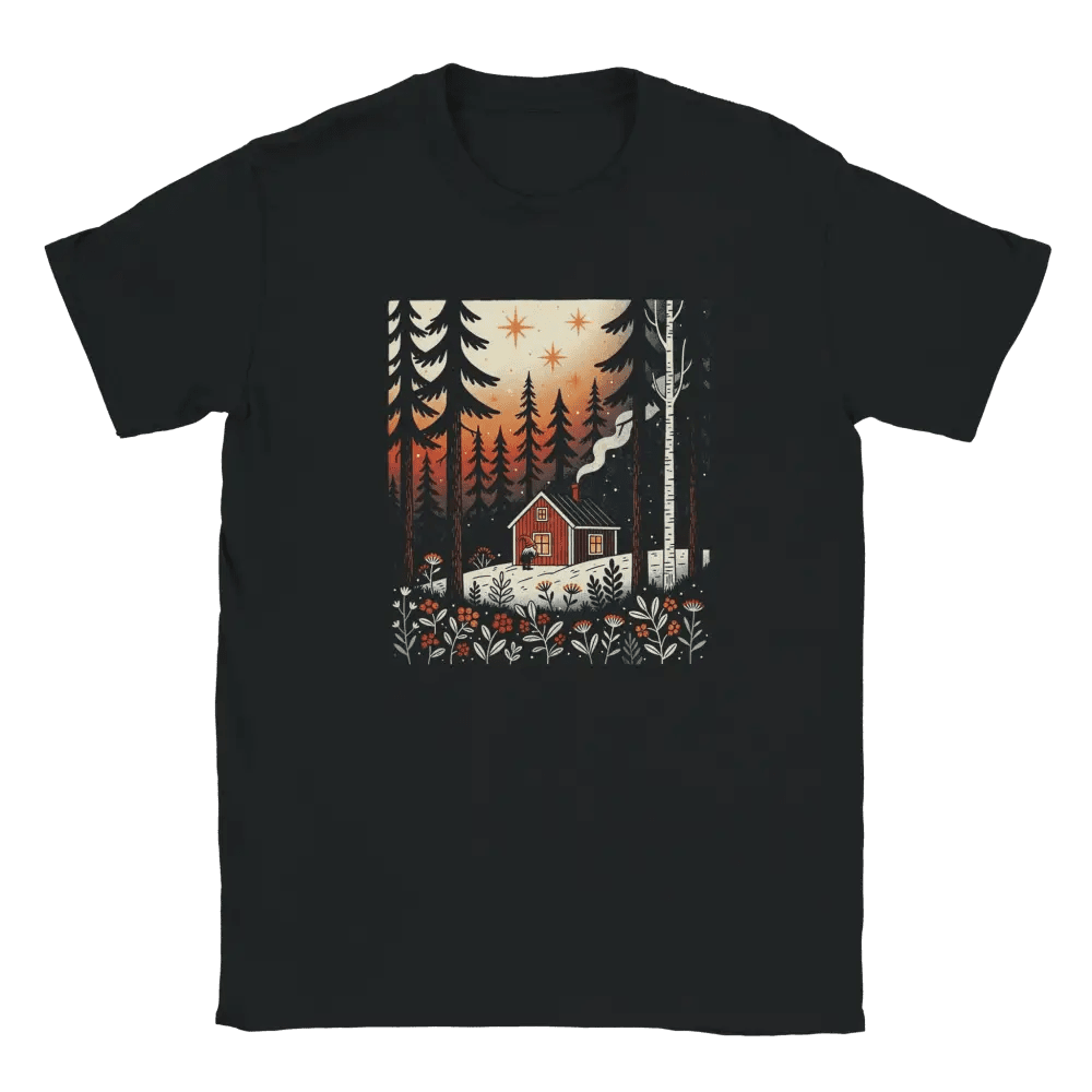 Finnish Tonttu By The Cabin - T-shirt - Rather Be In Finland