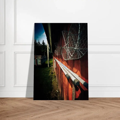 Fishing Tools on a Finnish Barn Wall - Poster - Rather Be In Finland