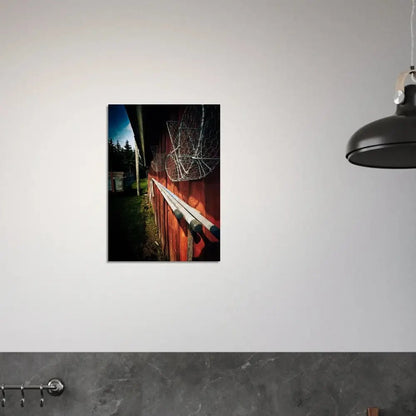 Fishing Tools on a Finnish Barn Wall - Poster - Rather Be In Finland
